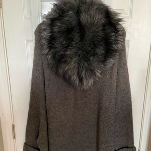 Michael Kors Sweater Dress Faux Fur